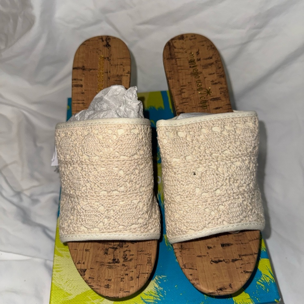 Montego Bay Club Cream Slide Sandals